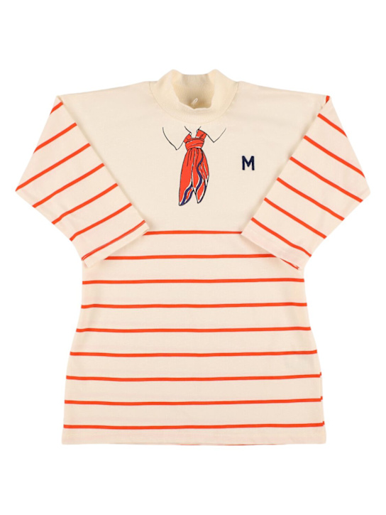 Mini Rodini: Vestito in cotone organico stampato - Bianco - kids-girls_0 | Luisa Via Roma