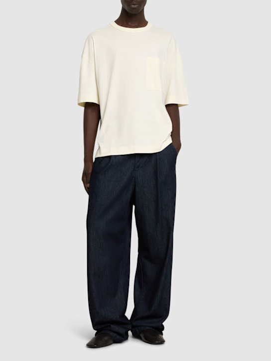 Lemaire: Oversize fit cotton jersey t-shirt - men_1 | Luisa Via Roma