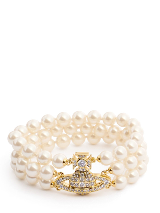 Vivienne Westwood: Graziella three-row faux pearl bracelet - women_0 | Luisa Via Roma