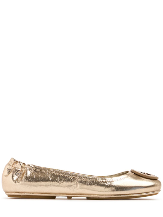 Tory Burch: 10mm Minnie leather ballerina flats - women_0 | Luisa Via Roma