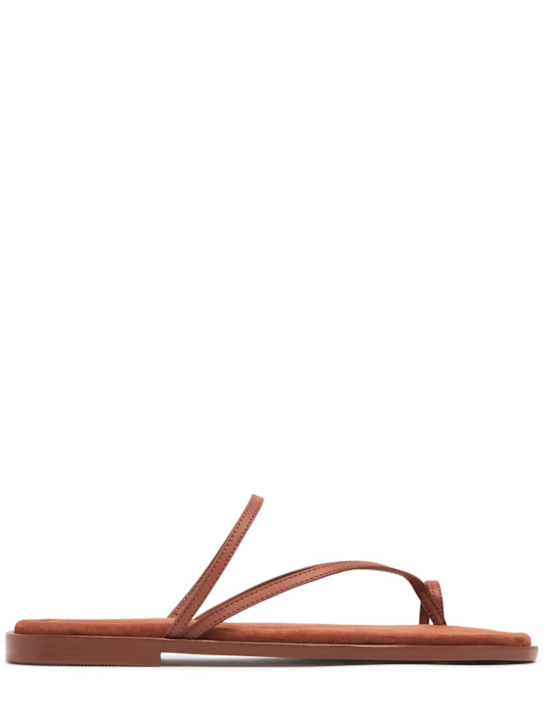 A.EMERY: 10mm Turner suede thong sandals - women_0 | Luisa Via Roma