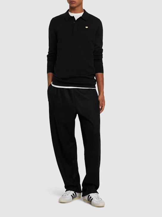 adidas Originals: Long sleeve polo shirt - men_1 | Luisa Via Roma