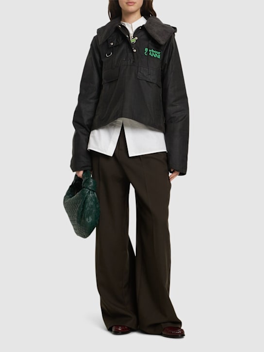 BARBOUR: Giacca corta cerata Barbour x Ganni - women_1 | Luisa Via Roma