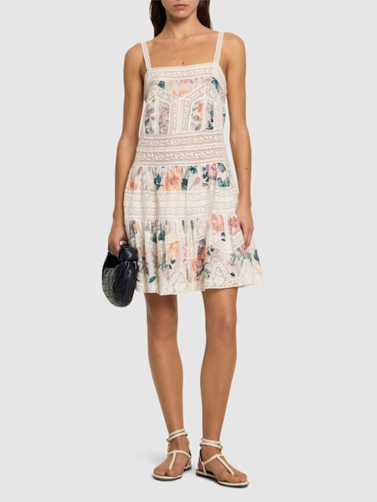Zimmermann: Acacia cotton mini dress - women_1 | Luisa Via Roma
