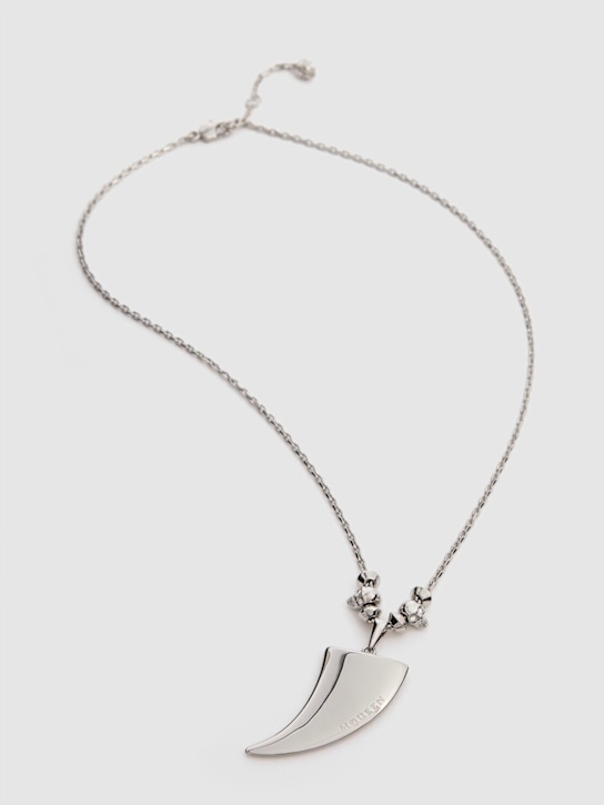 McQueen: Tiger Claw brass necklace - Silver - men_2 | Luisa Via Roma