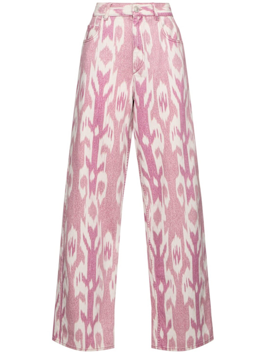 Marant Etoile: Joanny printed denim wide leg jeans - women_0 | Luisa Via Roma
