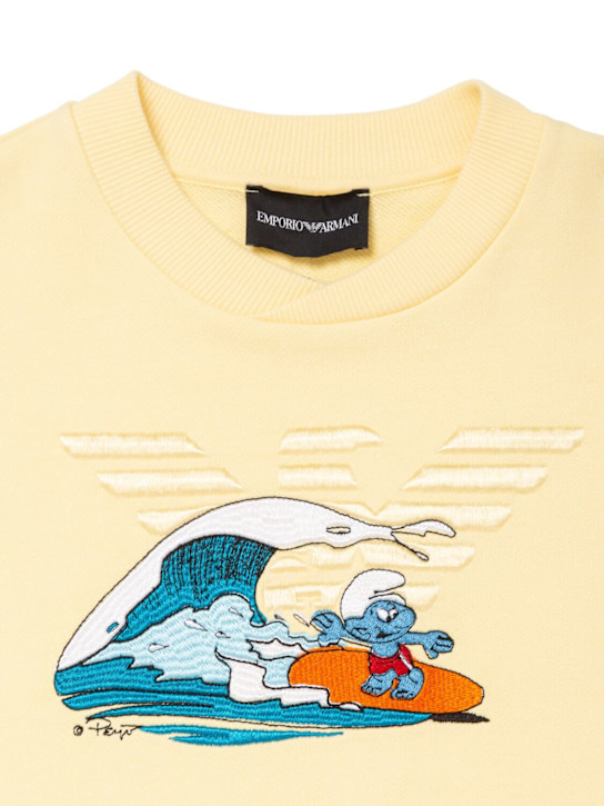Emporio Armani: コットンスウェットシャツ - kids-boys_1 | Luisa Via Roma