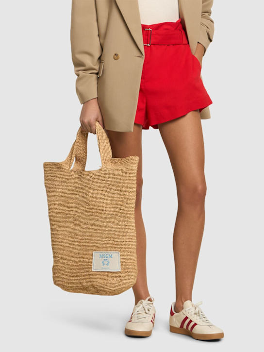 MSGM: Raffia tote bag - women_1 | Luisa Via Roma