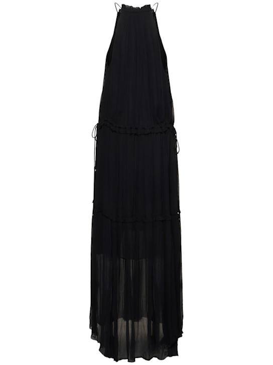 Marant Etoile: Alita wavy chiffon ruffled long dress - women_2 | Luisa Via Roma