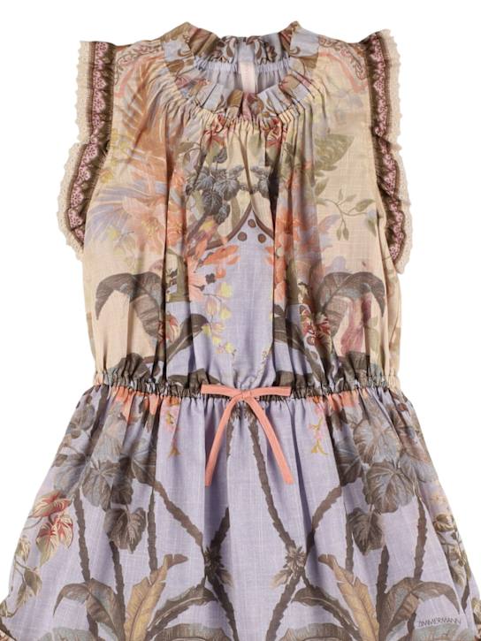 Zimmermann: Printed cotton muslin dress - Blue Floral - kids-girls_1 | Luisa Via Roma