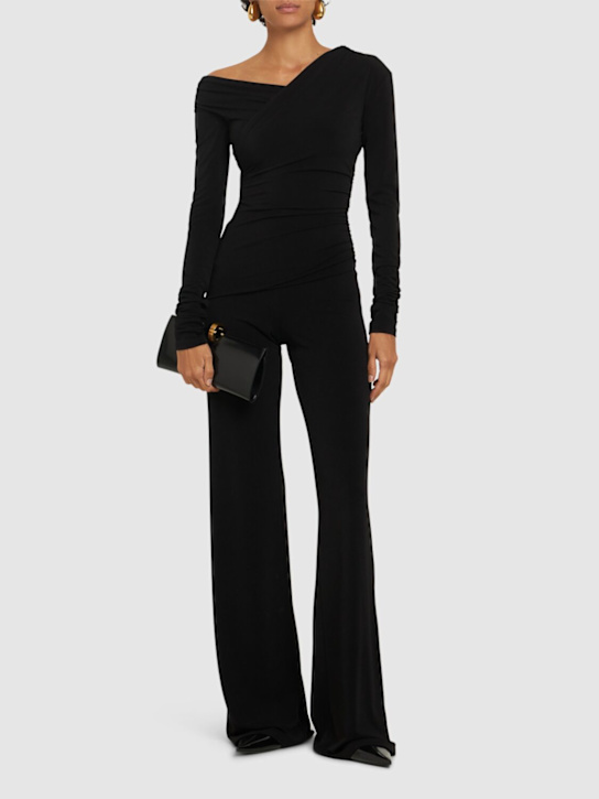 The Andamane: Tamara draped jersey sablé long jumpsuit - women_1 | Luisa Via Roma