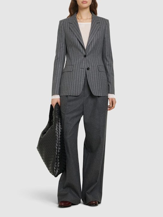 Tagliatore 0205: J-Parigi pinstripe wool blazer - women_1 | Luisa Via Roma