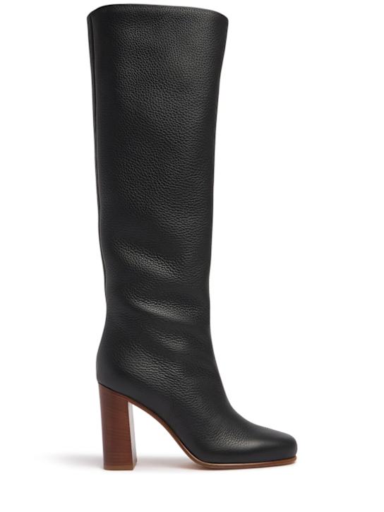 Khaite: Stivali alti Willow 90mm - Nero - women_0 | Luisa Via Roma