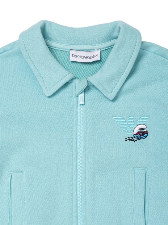 Emporio Armani: コットンブレンドスウェットシャツ - kids-boys_1 | Luisa Via Roma