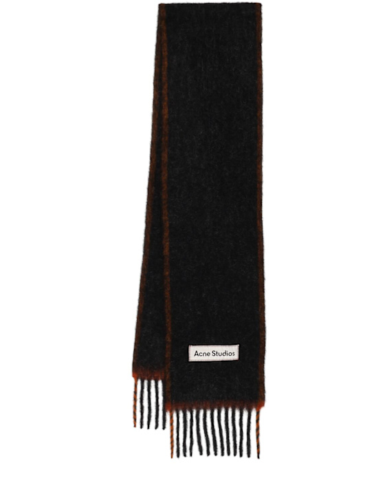 Acne Studios: Alpaca blend logo scarf - men_0 | Luisa Via Roma