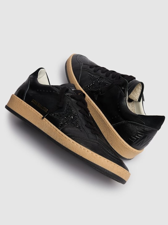 Golden Goose: 20毫米Ball Star混合皮革运动鞋 - 黑色 - women_2 | Luisa Via Roma