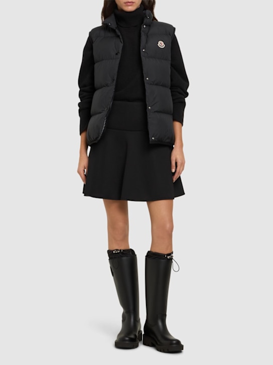 Moncler: Gonna in neoprene - women_1 | Luisa Via Roma