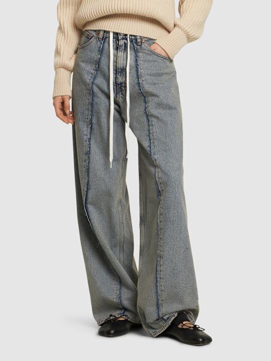 MM6 Maison Margiela: 10mm Leather ballerina flats - Black - women_1 | Luisa Via Roma