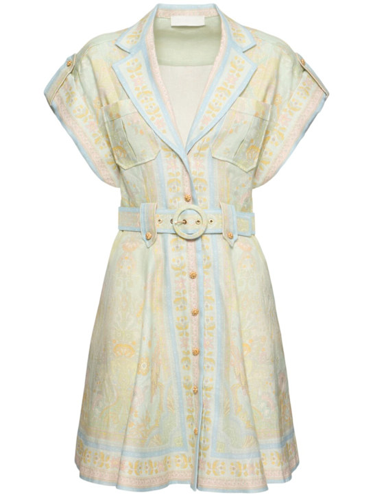 Zimmermann: Acacia linen mini dress - women_0 | Luisa Via Roma