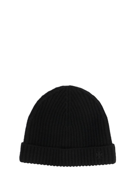 Tory Burch: Rib knit cashmere beanie - women_0 | Luisa Via Roma