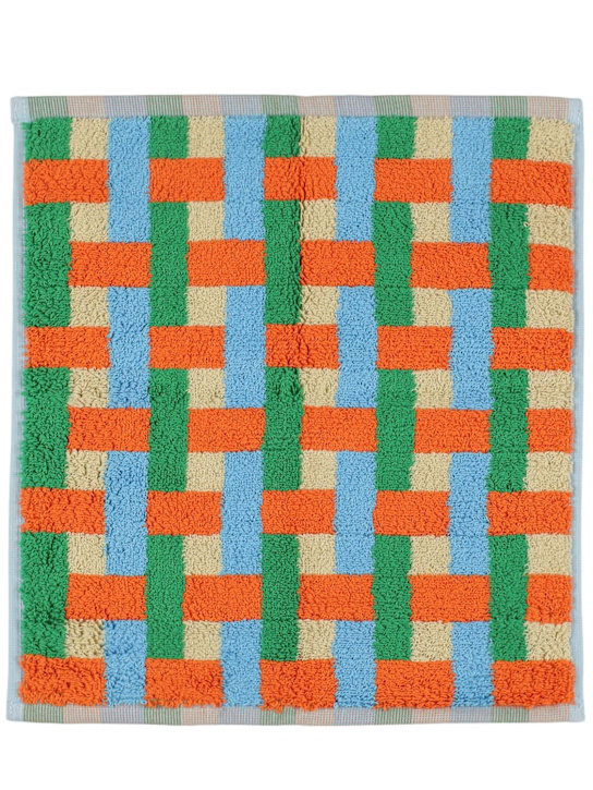 Dusen Dusen: Blue Weave cotton washcloth - ecraft_0 | Luisa Via Roma