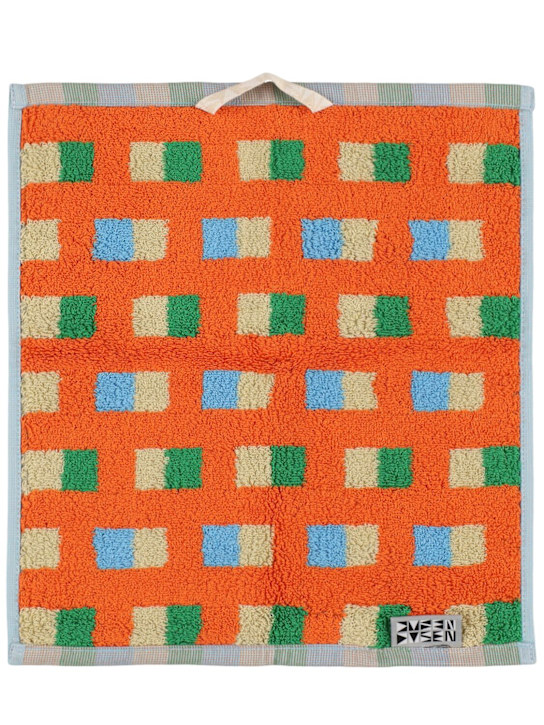 Dusen Dusen: Blue Weave cotton washcloth - ecraft_1 | Luisa Via Roma