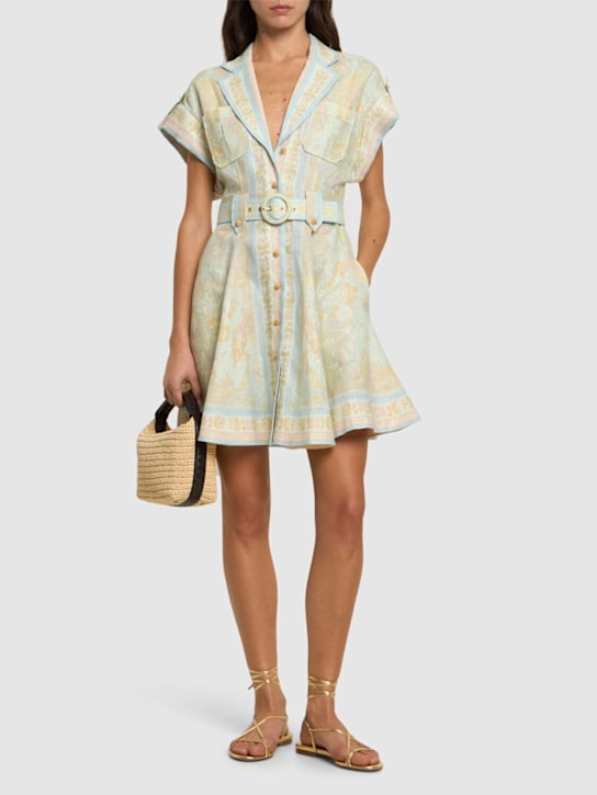 Zimmermann: Acacia linen mini dress - women_1 | Luisa Via Roma
