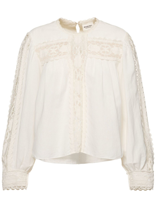 Marant Etoile: Valmira linen & cotton shirt - women_0 | Luisa Via Roma