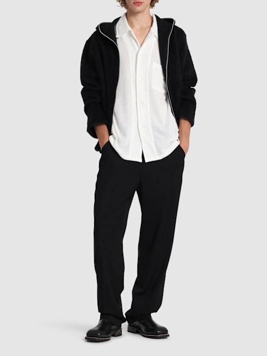 Our Legacy: Boxy bouclé short sleeve shirt - men_1 | Luisa Via Roma