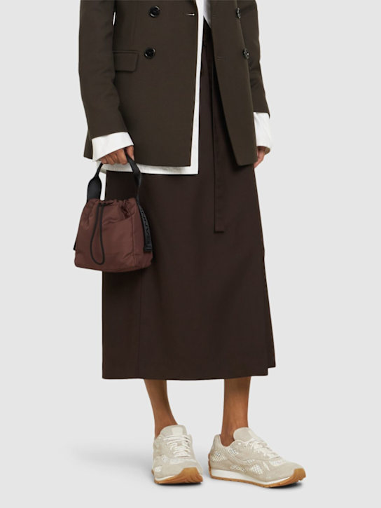 GANNI: Recycled tech top handle bag - women_1 | Luisa Via Roma