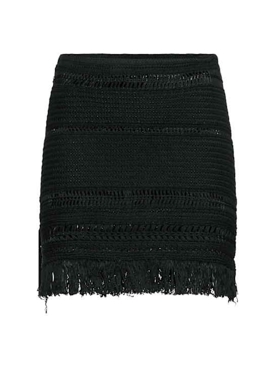 Marant Etoile: Ardena fringed macrame mini skirt - women_0 | Luisa Via Roma