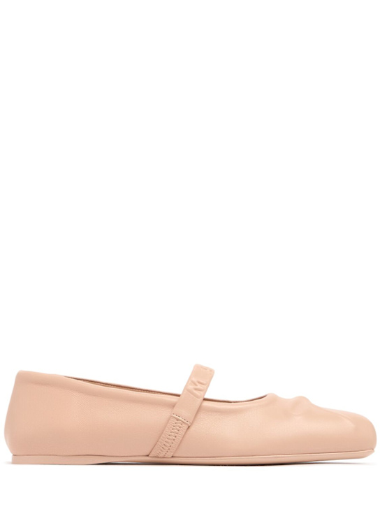 Marni: 10mm Leather Mary Jane flats - Rose Powder - women_0 | Luisa Via Roma