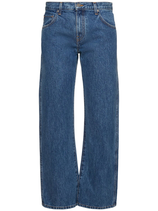 Khaite: Kerrie mid rise straight jeans - Blue - women_0 | Luisa Via Roma