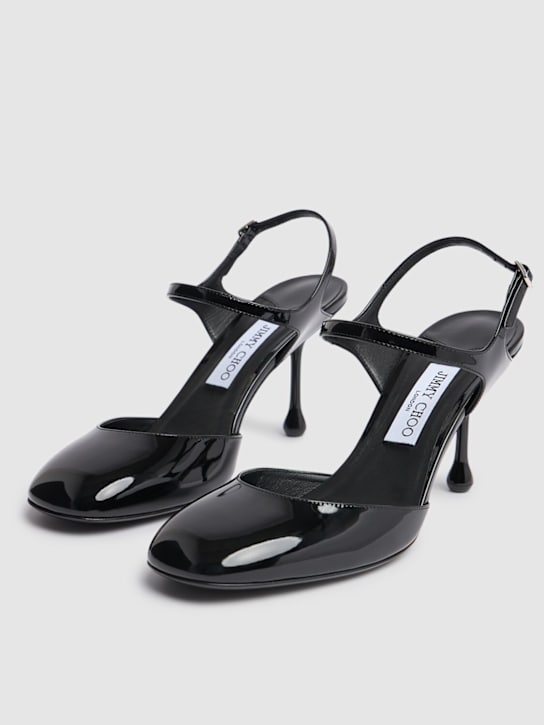 Jimmy Choo: 80mm Pixie patent leather pumps - Black - women_2 | Luisa Via Roma