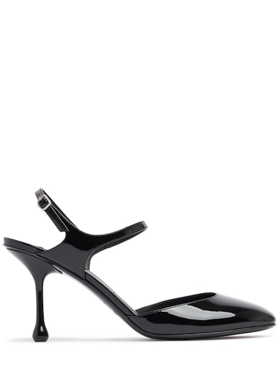 Jimmy Choo: 80mm Pixie patent leather pumps - Black - women_0 | Luisa Via Roma