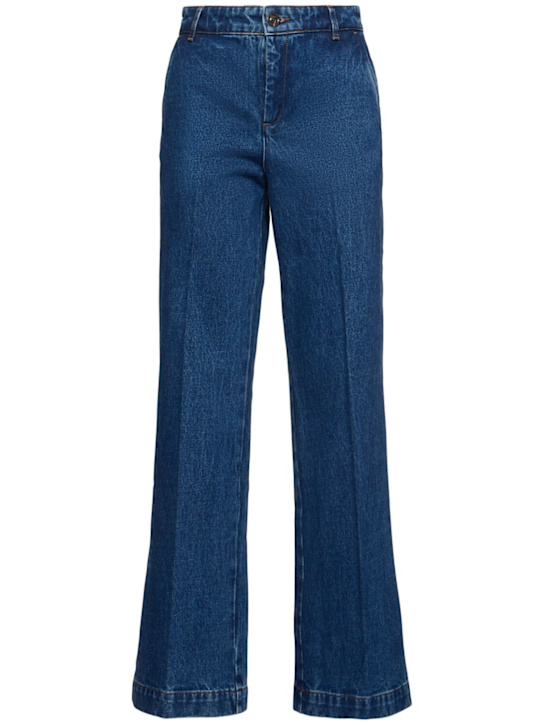 Soeur: California mid rise denim flared jeans - women_0 | Luisa Via Roma