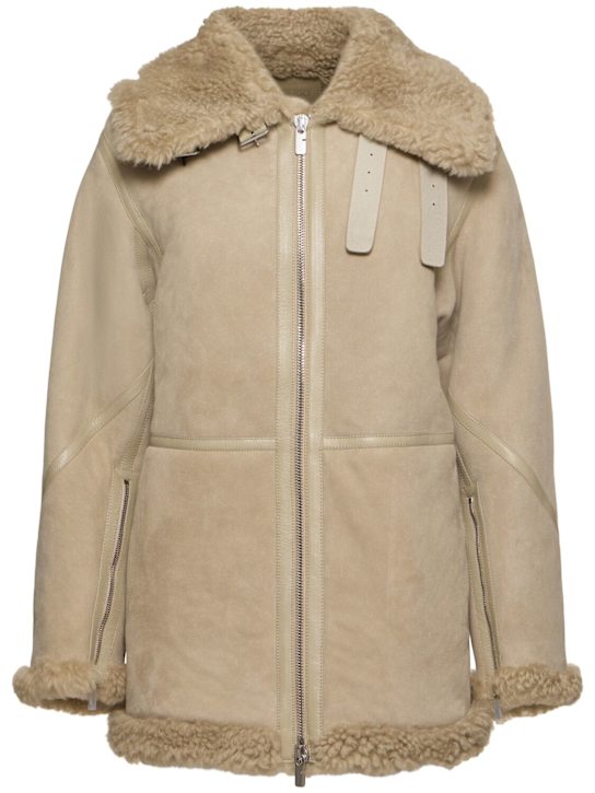 Burberry: Mantel aus Shearling - women_0 | Luisa Via Roma