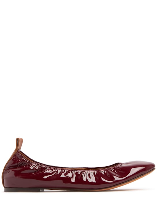 Lanvin: 10mm Glossy leather ballerina flats - women_0 | Luisa Via Roma