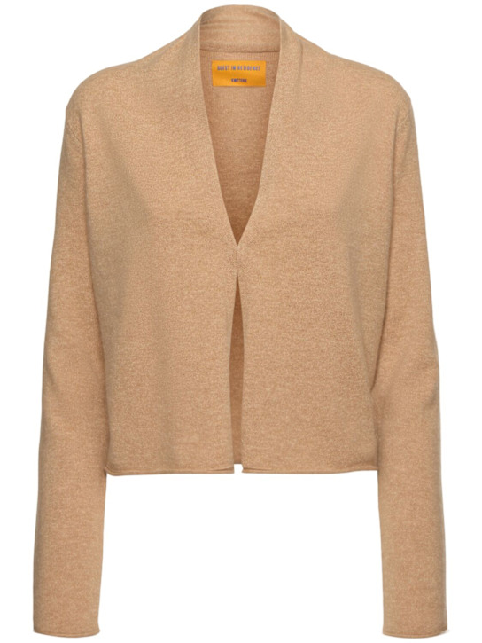 Guest In Residence: Stealth knit cardigan - Beige - women_0 | Luisa Via Roma