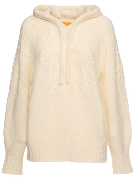 Guest In Residence: Cloud wool blend knit hoodie - women_0 | Luisa Via Roma