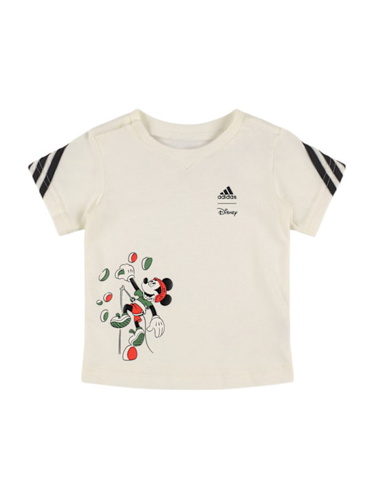 adidas Originals: Mickey Mouse コットンジャージーTシャツ - kids-boys_0 | Luisa Via Roma
