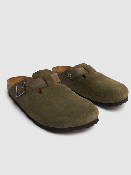 BIRKENSTOCK: Boston suede mules - men_1 | Luisa Via Roma