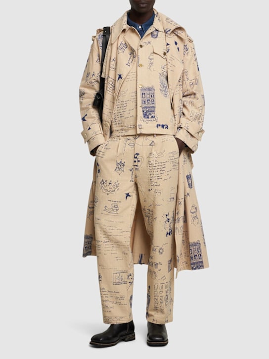 KidSuper Studios: Doodles printed denim pants - men_1 | Luisa Via Roma