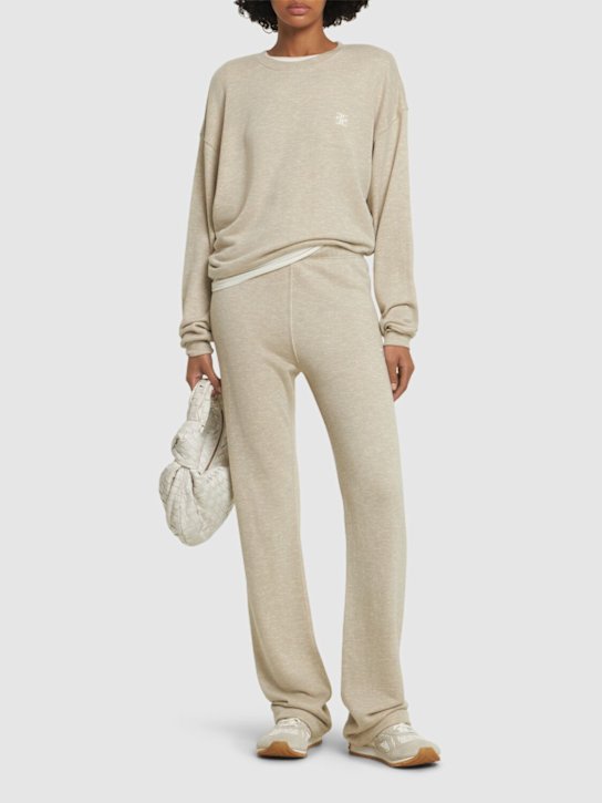 Éterne: Straight cotton & viscose sweatpants - women_1 | Luisa Via Roma