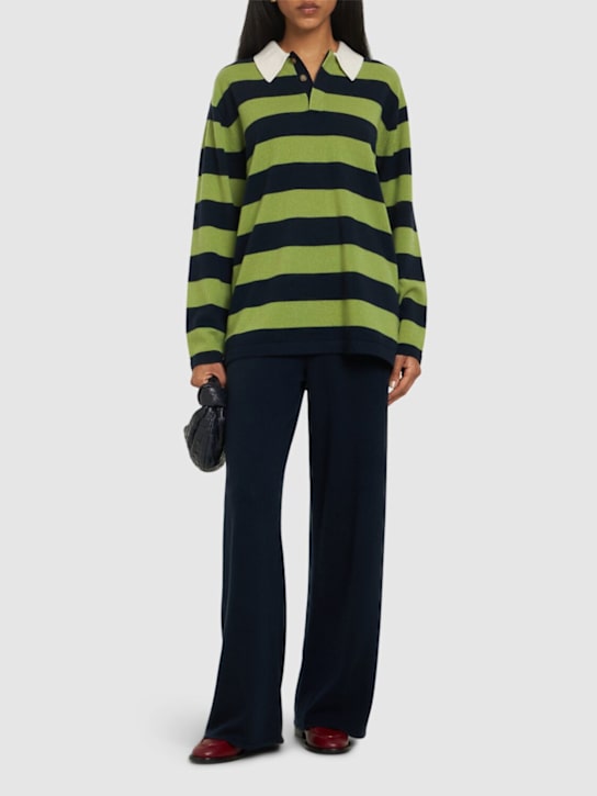 Guest In Residence: Striped cashmere polo shirt - women_1 | Luisa Via Roma