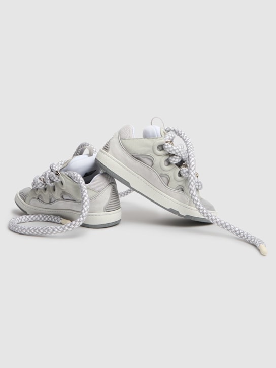 30mm curb leather & mesh sneakers - Lanvin - Women  | Luisaviaroma