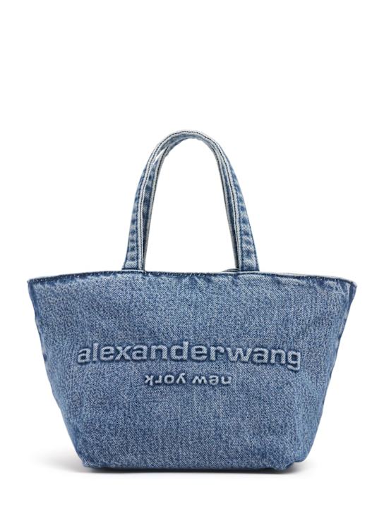 Alexander Wang: Punch small denim tote w/ strap - women_0 | Luisa Via Roma