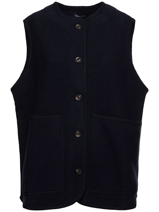 Soeur: Chicago buttoned wool vest - women_0 | Luisa Via Roma