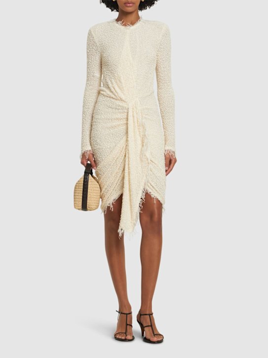 Isabel Marant: Ophelie bouclé jersey mini dress - women_1 | Luisa Via Roma