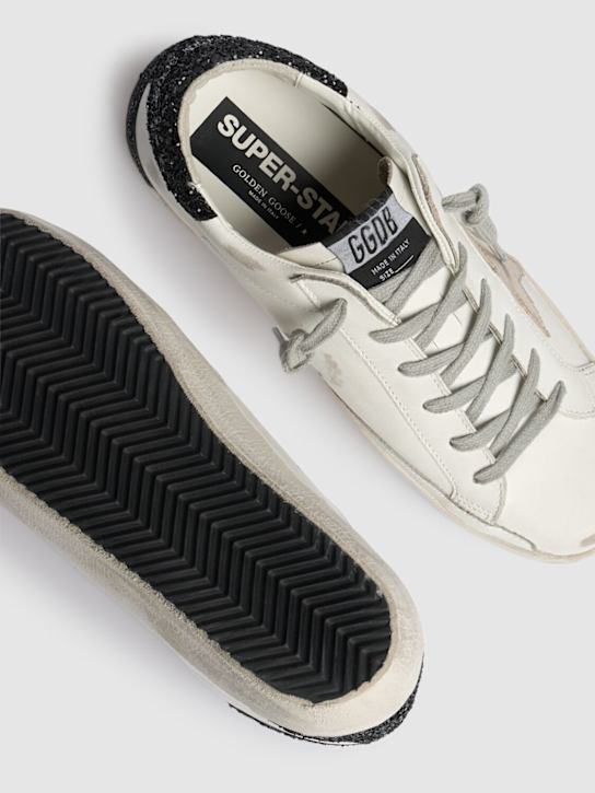 Golden Goose: 20毫米Super-Star皮革运动鞋 - 白色/白金色 - women_3 | Luisa Via Roma